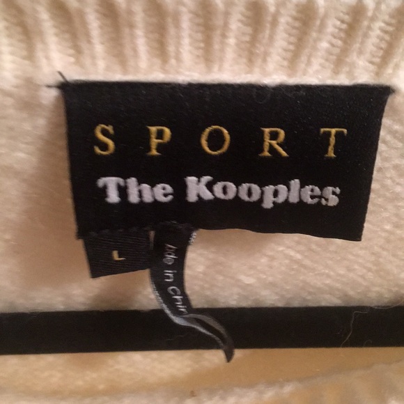 The Kooples SPORT White Wool Sweater Knit L - Picture 3 of 3